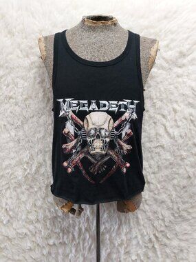 2024 Megadeth Tank Top Licensed by Manhead LLC Distressed Skull Graphic M